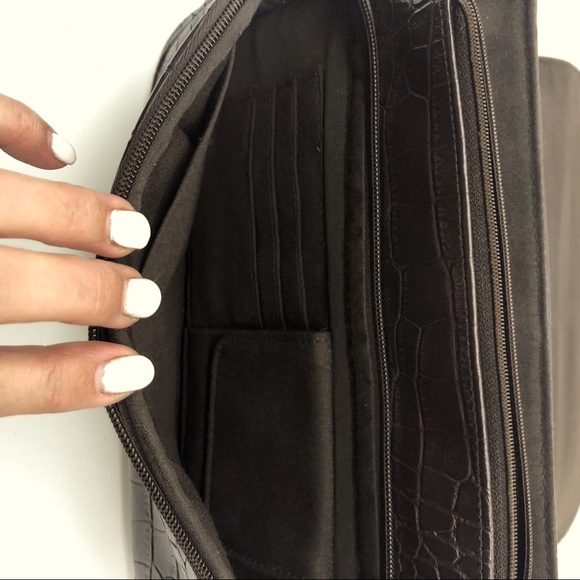 Frankie & Johnny purse/bag,alligator look,14” drop - Picture 8 of 12